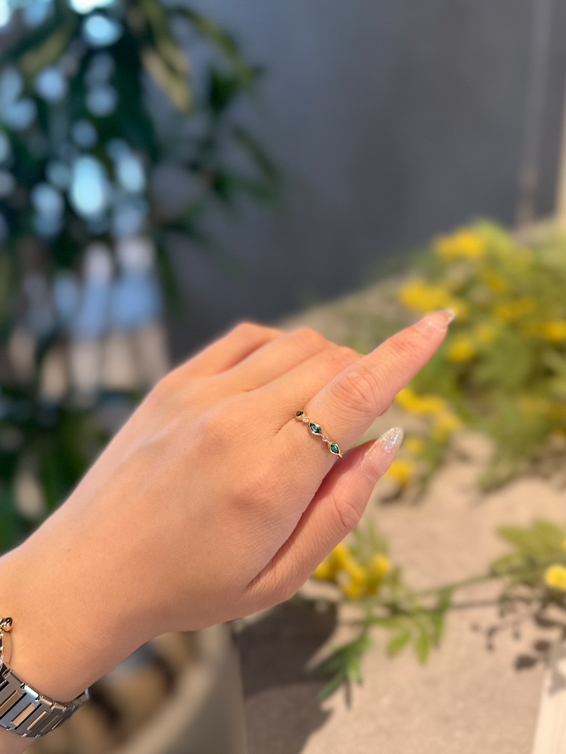 ⑰　メグえもん MONAKAjewellery Super seven quartz Rock pierce /K18