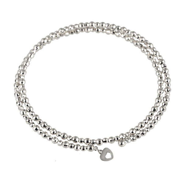 K18ブレスレット(カットボール/フリーサイズ/形状記憶)《WBCY3772》