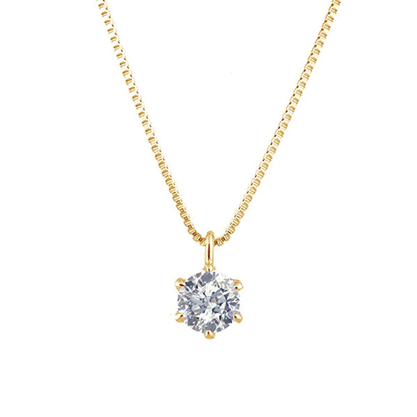 KYOCERA JEWELRY K18YG ダイヤ0.3カラット ネックレス ダイヤモンド K18ネックレス(0.3カラット/HカラーUP/I1/GoodUP/一粒/4