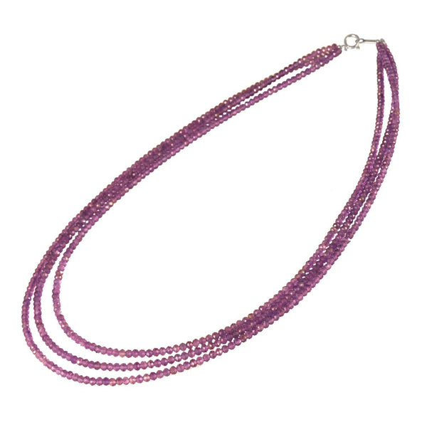 アメシスト K18ネックレス(ビーズカット/40cm/2月誕生石)《WNKN3853