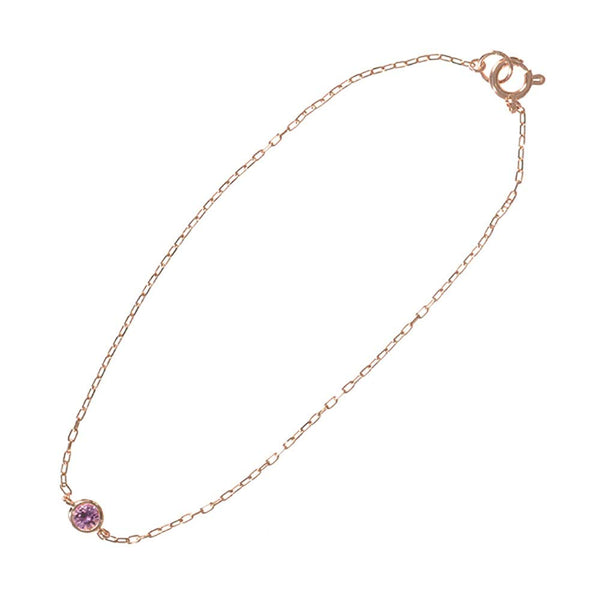 京セラ　ピンクサファイア K18　ブレスレット　(クレサンベール/9月誕生石) ピンクサファイア K18ブレスレット(クレサンベール/9月誕生石