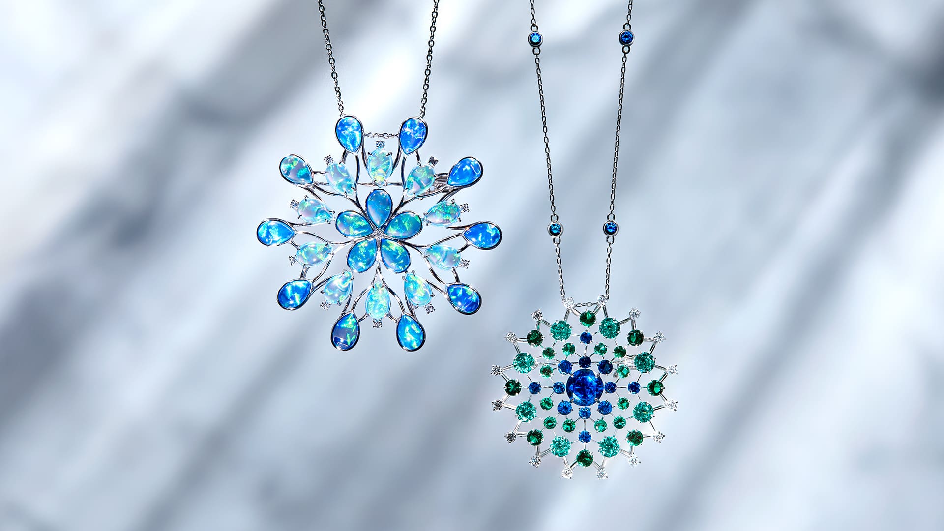 マルチカラー プラチナネックレス（クレサンベール/LGD/50周年記念商品/永遠の花）《CPDX0049》