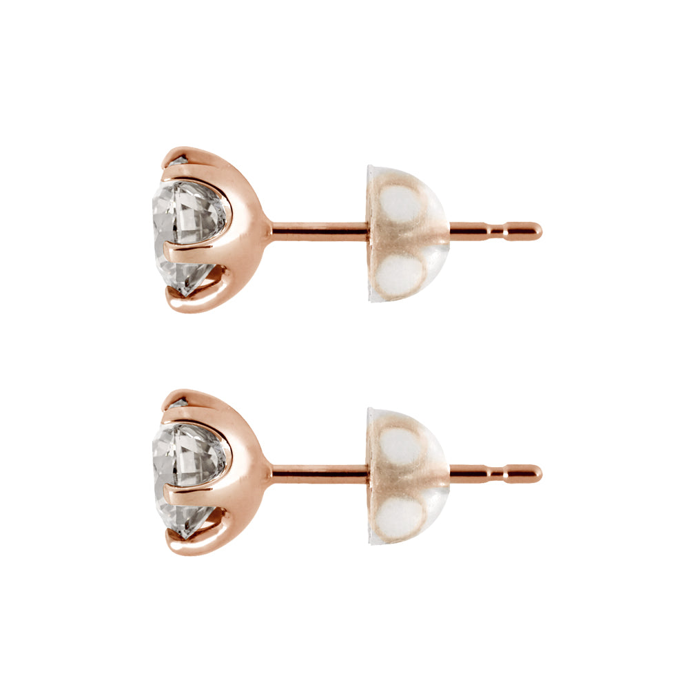ジュエリーマキ K18WG ダイヤモンド 片方0.05ct 計0.1ct ピアス K18 ダイヤモンド ピアス | ベゼル 0.2ct - ジュエリーサロン