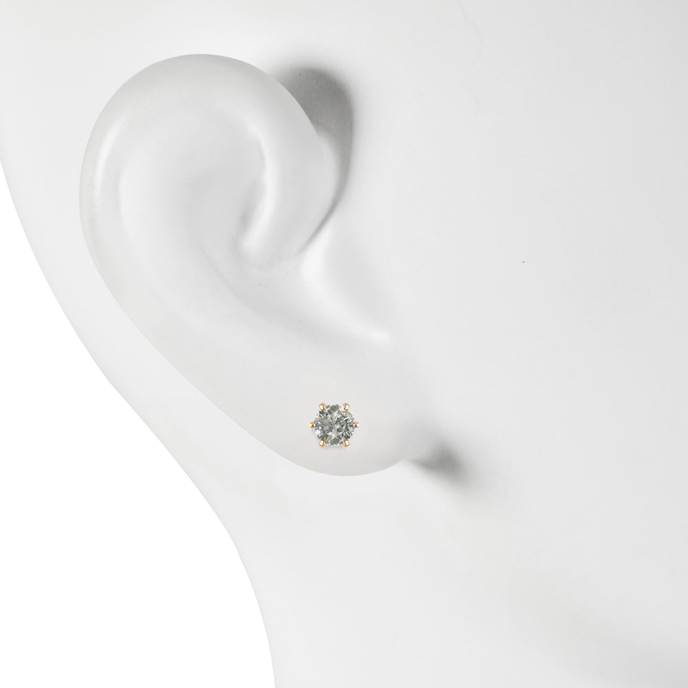 【消毒済!】k18 ダイヤ ピアス ダイヤモンド K18ピアス (計1.011カラット/I/SI2/Good/PG/中央