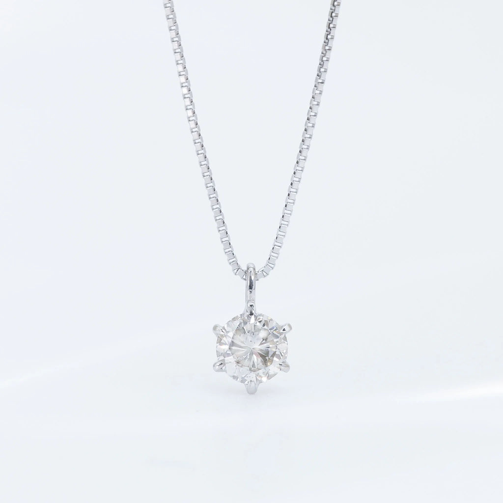 プラチナダイヤモンドネックレス0.30カラット ダイヤモンド プラチナネックレス(0.3カラット/6本爪/大特価/一