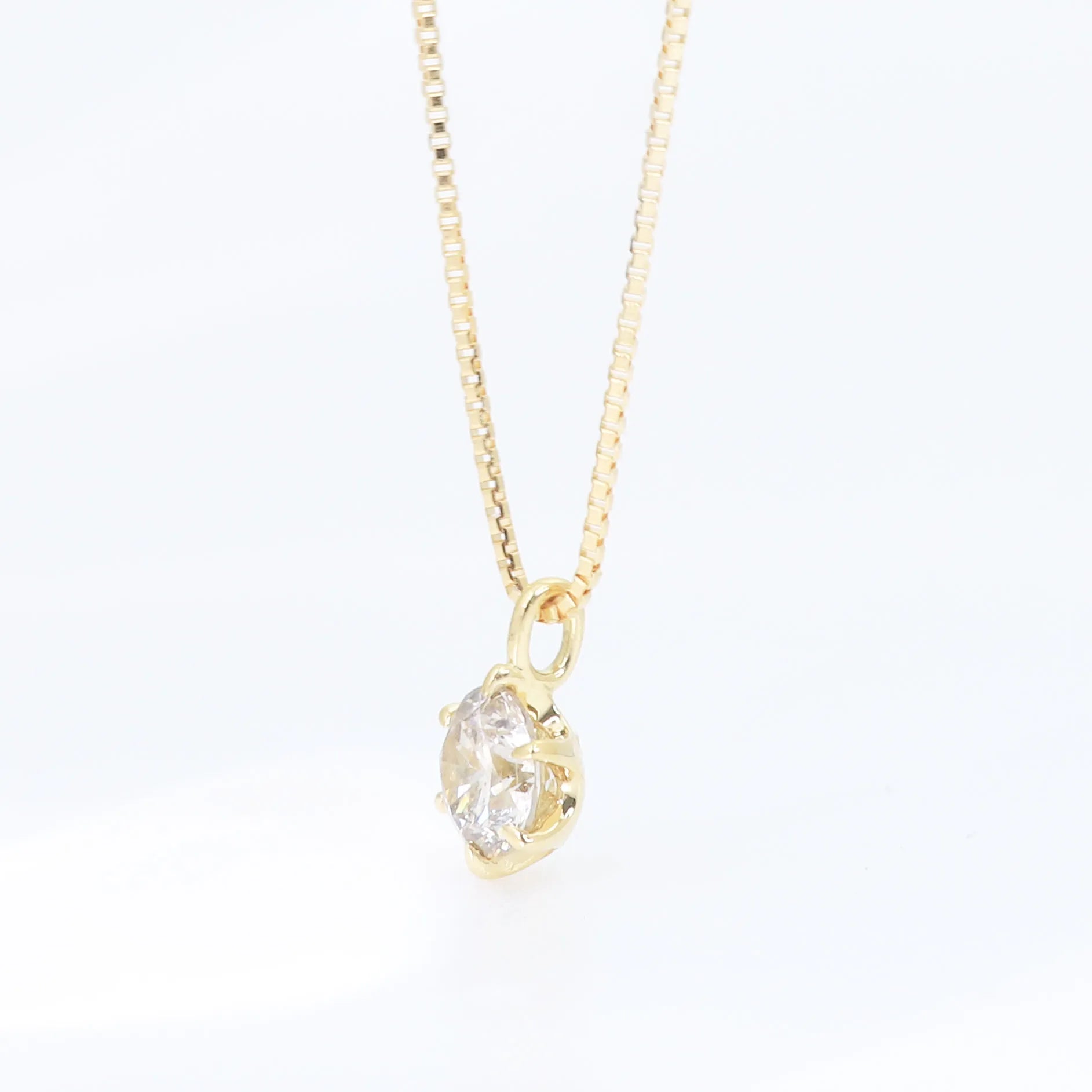 K18 ダイヤモンド0.3 ネックレストップ ダイヤモンド K18ネックレス(0.3カラット/6本爪/大特価/一粒/4月