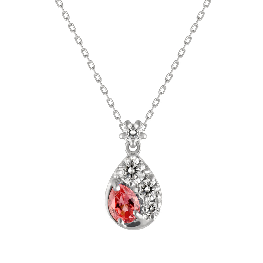 ツツミ　k18WG ピンクサファイア　ダイヤモンド0.02ct ネックレス ツツミ k18WG ピンクサファイア ダイヤモンド0.02ct ネックレス