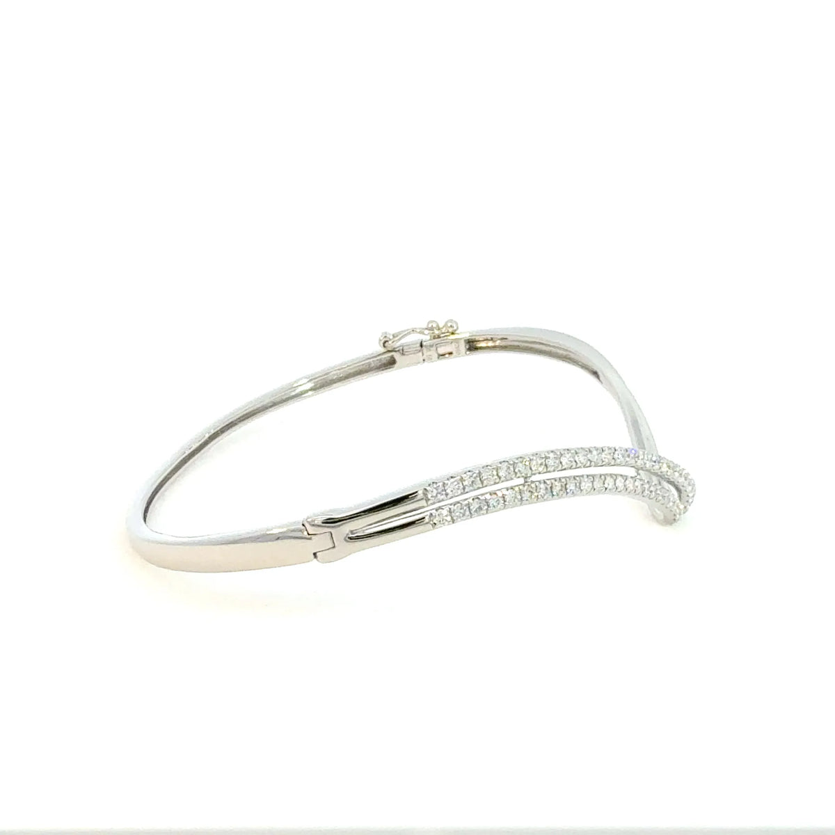 【限定1点】ダイヤモンド プラチナバングル(PT950/計0.50ct/4月誕生石)《JBCD2101》