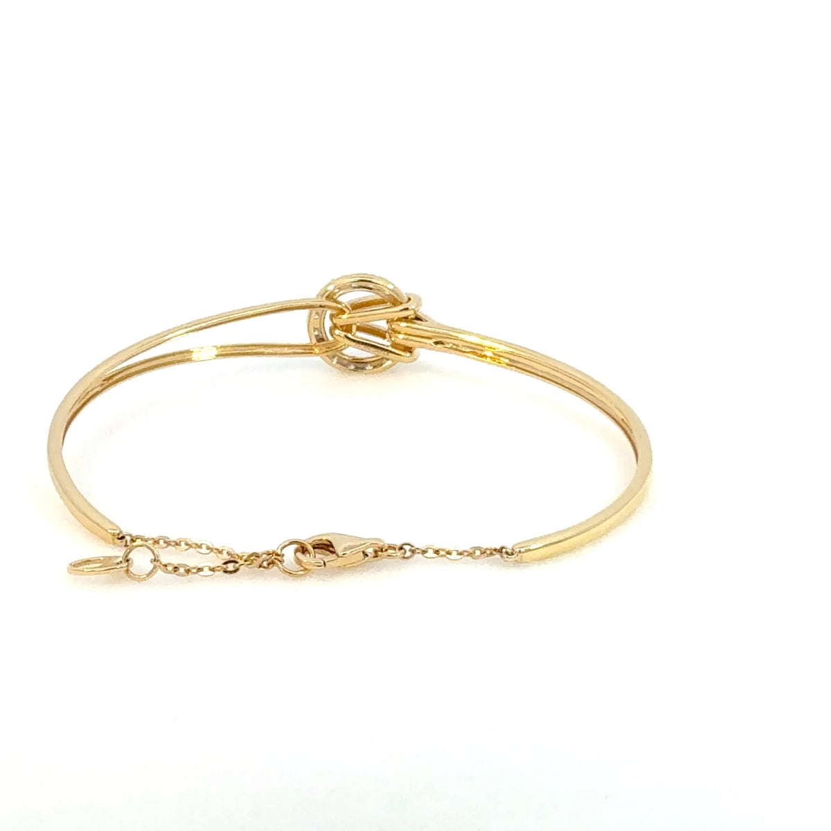 【限定1点】ダイヤモンド K18バングル(計0.24ct/4月誕生石)《JBCD2102》