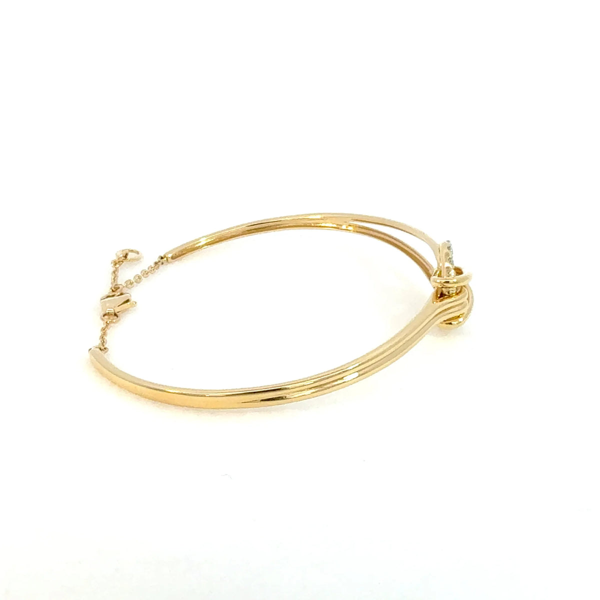 【限定1点】ダイヤモンド K18バングル(計0.24ct/4月誕生石)《JBCD2102》