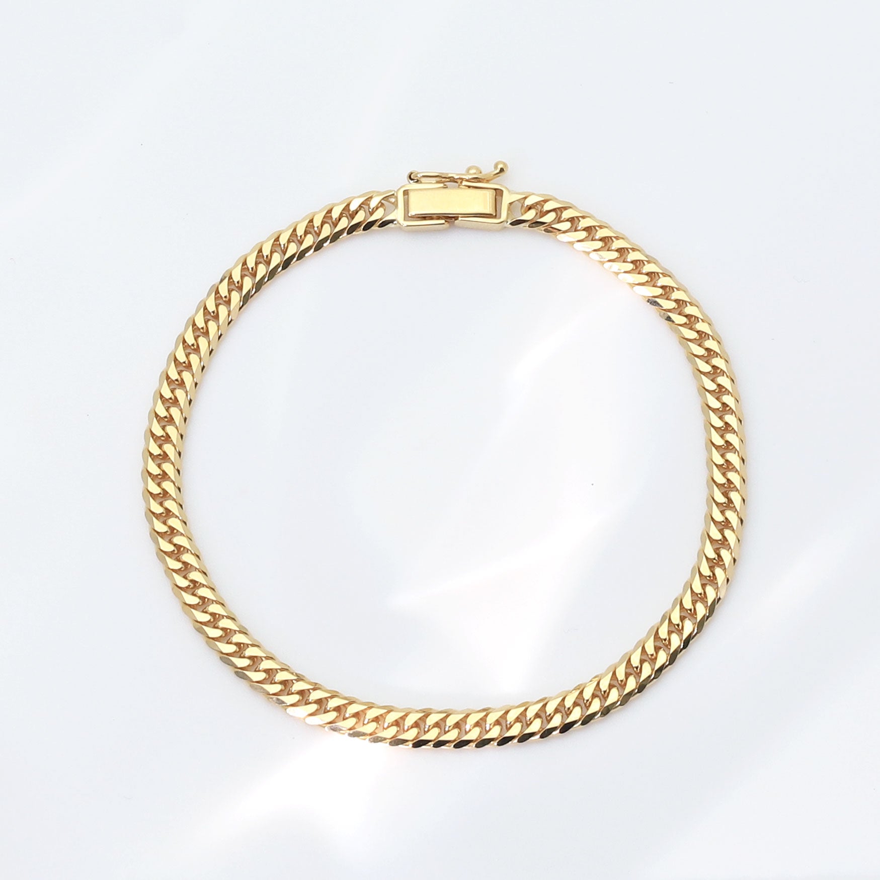 2点限定】K18イエローゴールドブレスレット(喜平6面ダブルカット/10g