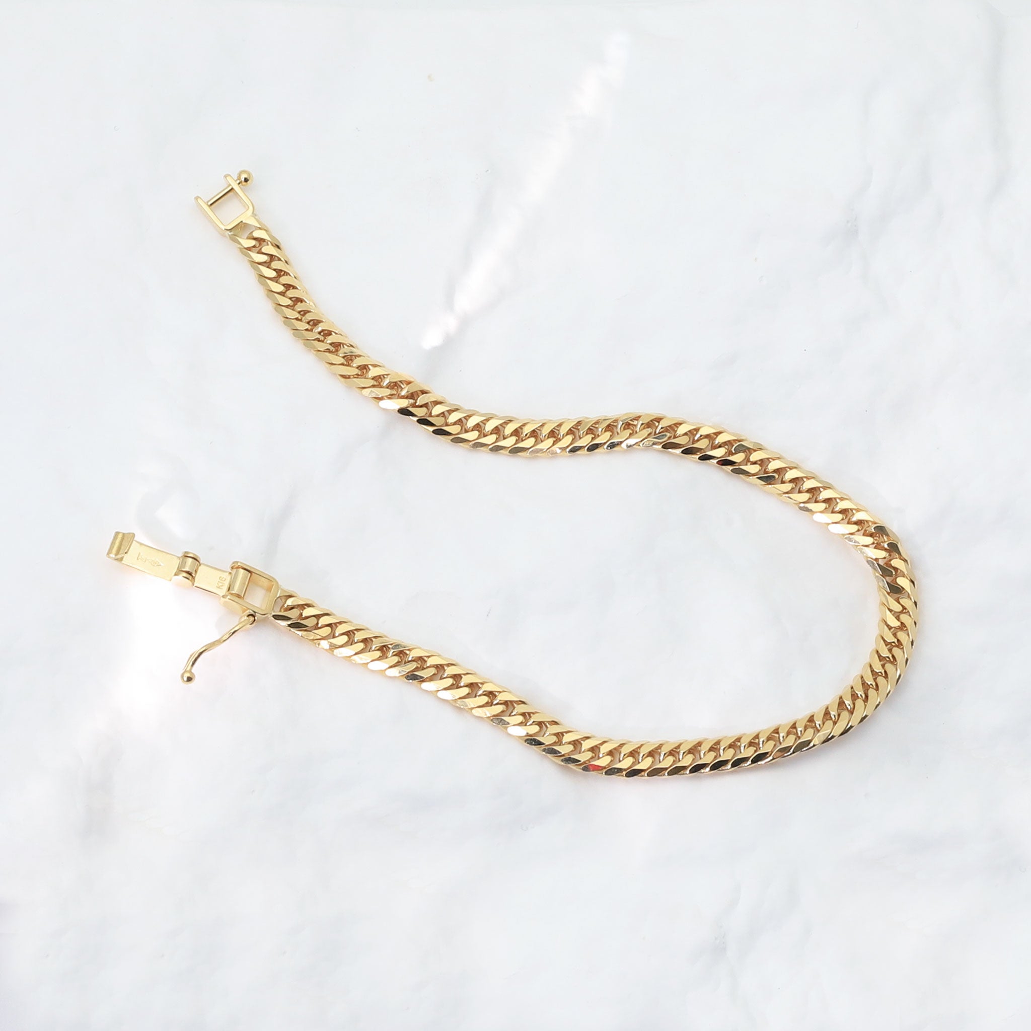 【2点限定】K18イエローゴールドブレスレット(喜平6面ダブルカット/10g/18cm)≪JBCY2006≫
