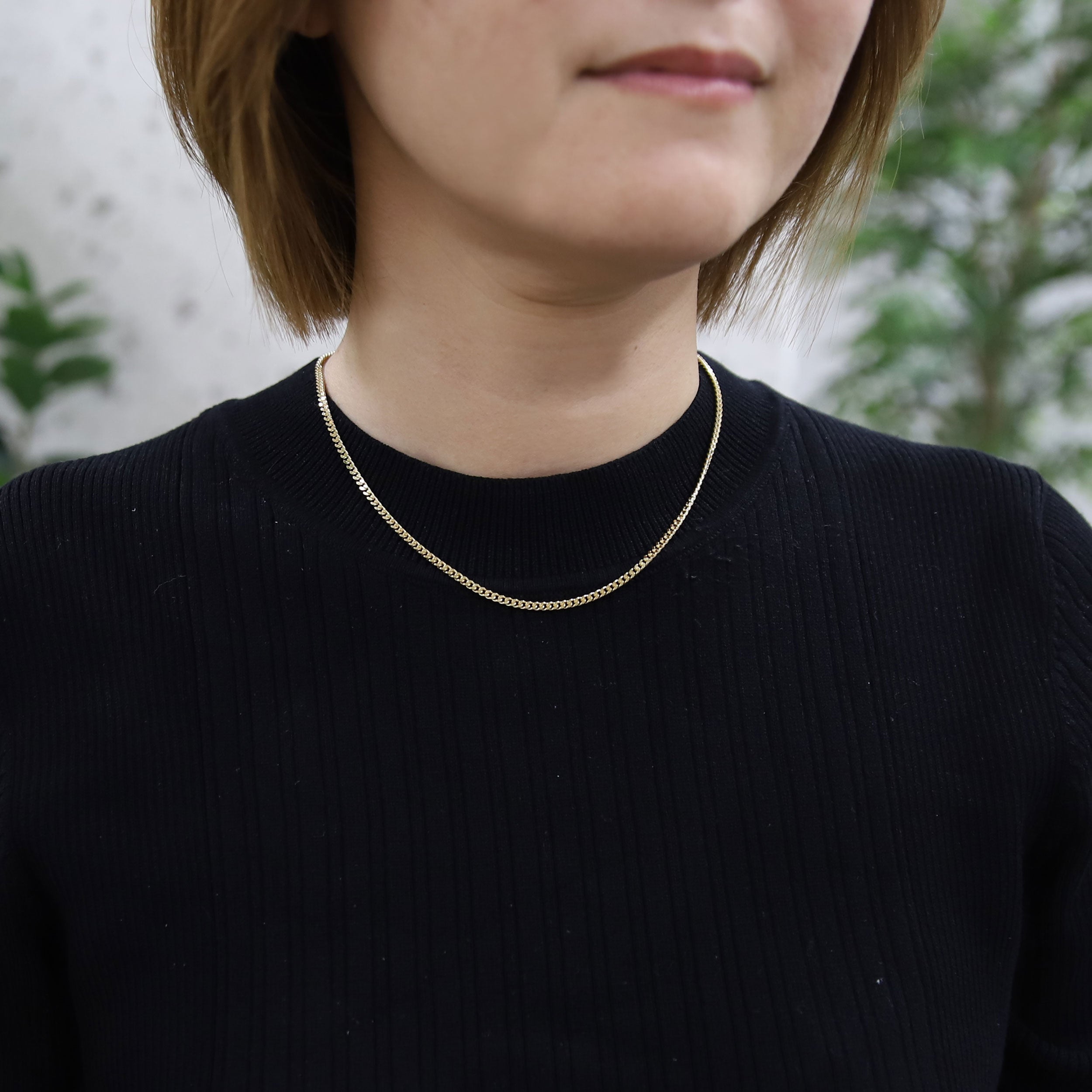 1点限定】K18イエローゴールドネックレス(喜平/2面シングルカット/10g