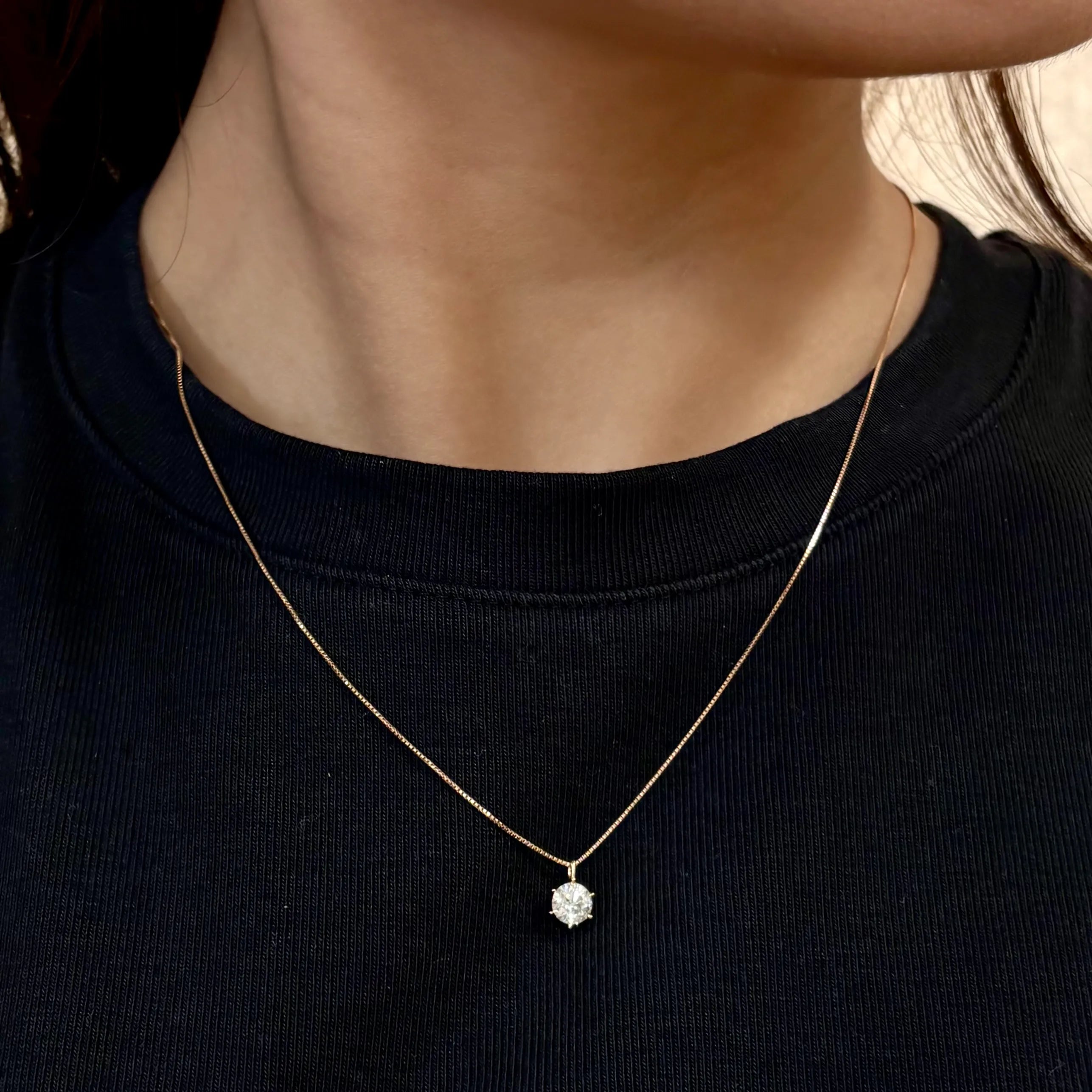 最終価格k18ダイヤモンドネックレス ダイヤモンド K18ネックレス(0.5カラット/6本爪/大特価/一粒/4月