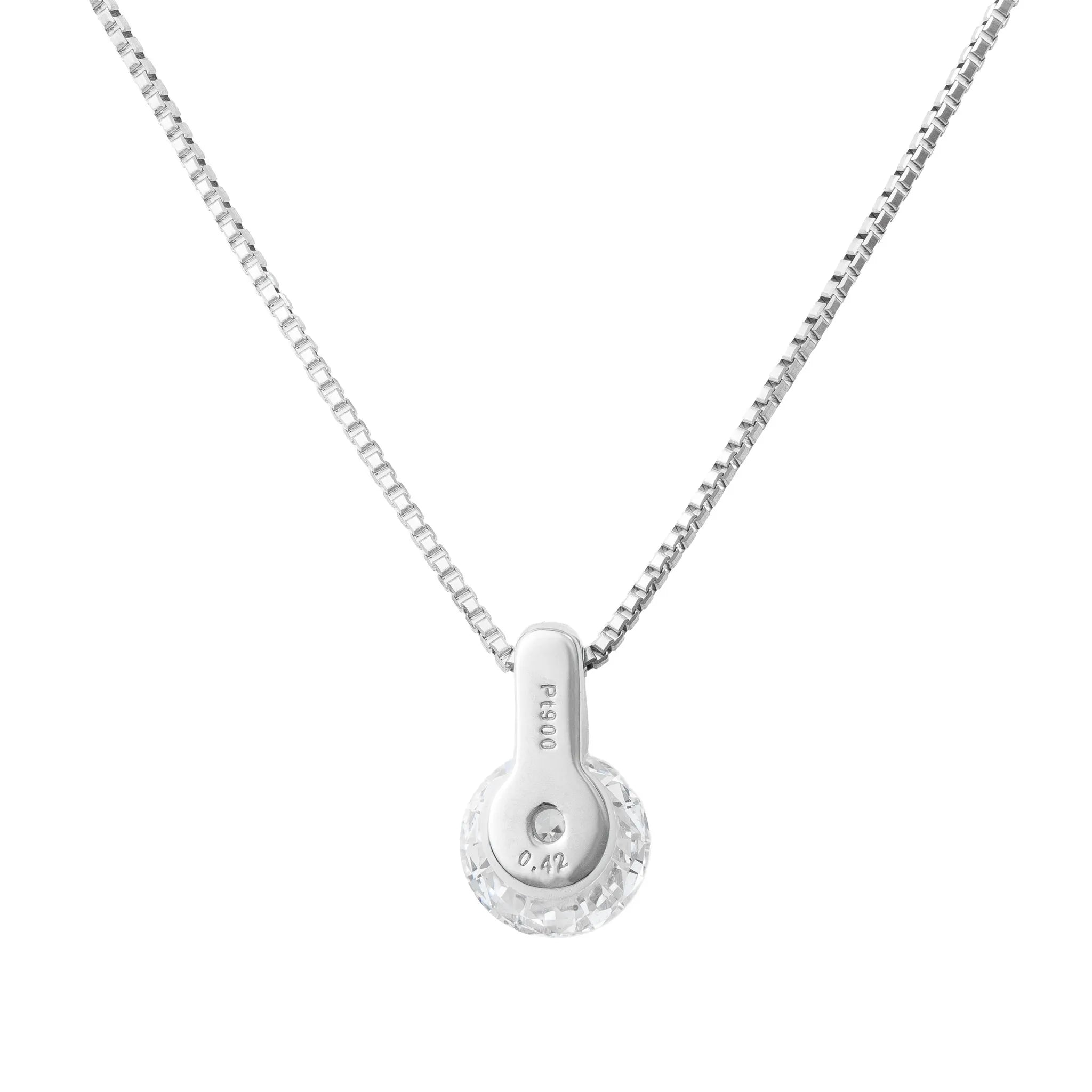 ダイヤモンド ネックレス 一粒 プラチナ 0.4カラット 鑑定書付 0.45ct Dカラー VS1クラス 3EXカット GIA