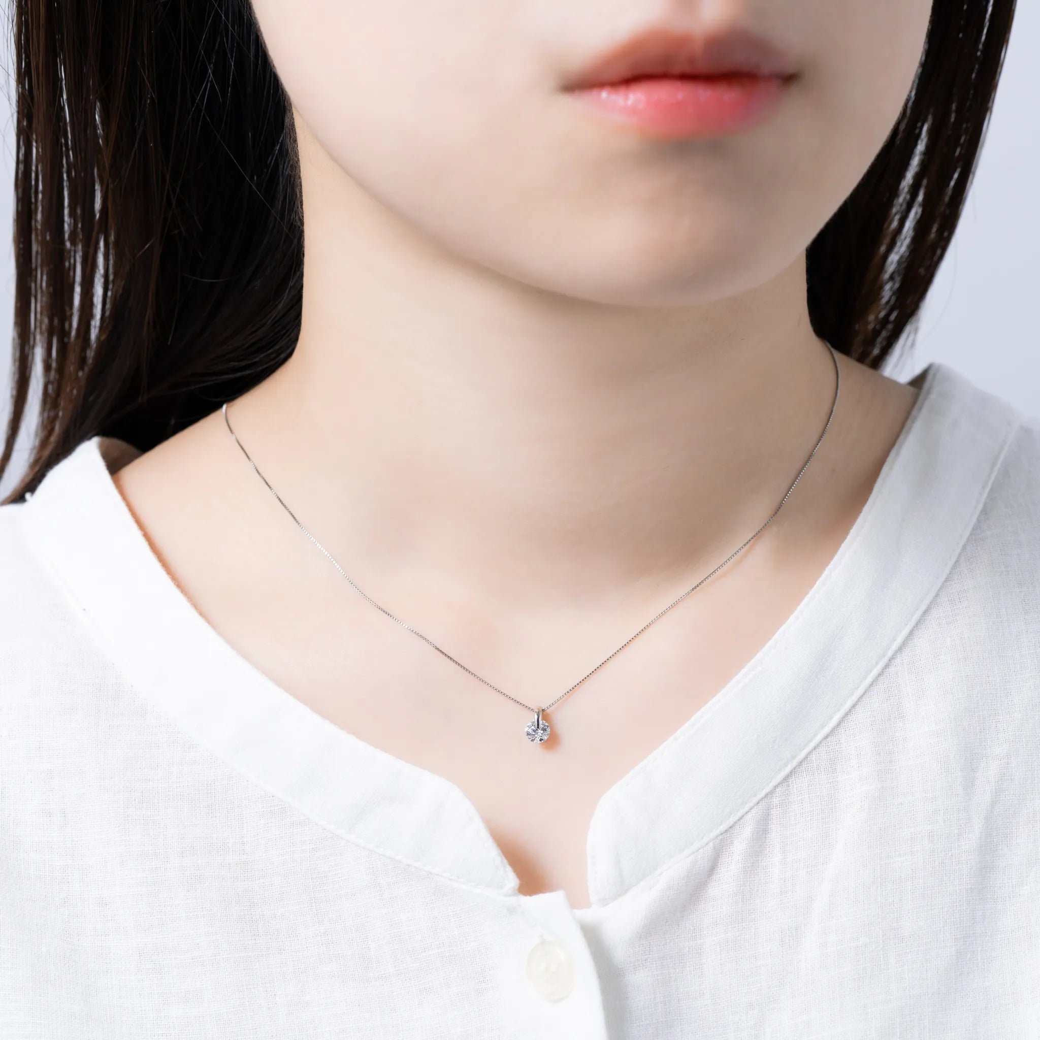 ダイヤモンド ネックレス 一粒 プラチナ 0.4カラット 鑑定書付 0.433ct Fカラー VS2クラス 3EXカット H&C CGL