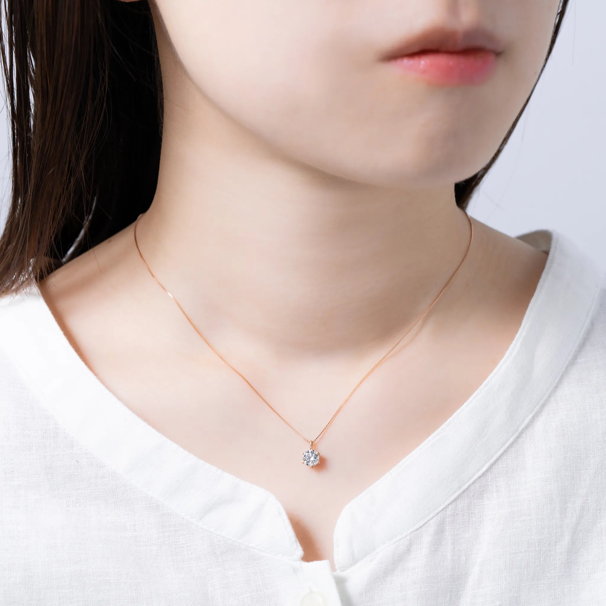 ダイヤモンド ネックレス K18 一粒 0.7ct 鑑定書付 0.70ctup Gカラー FLクラス 3EXカット H&C CGL ダイヤモンド ネックレス K18 一粒 0.7ct 鑑定書付 0.710ct Eカラー