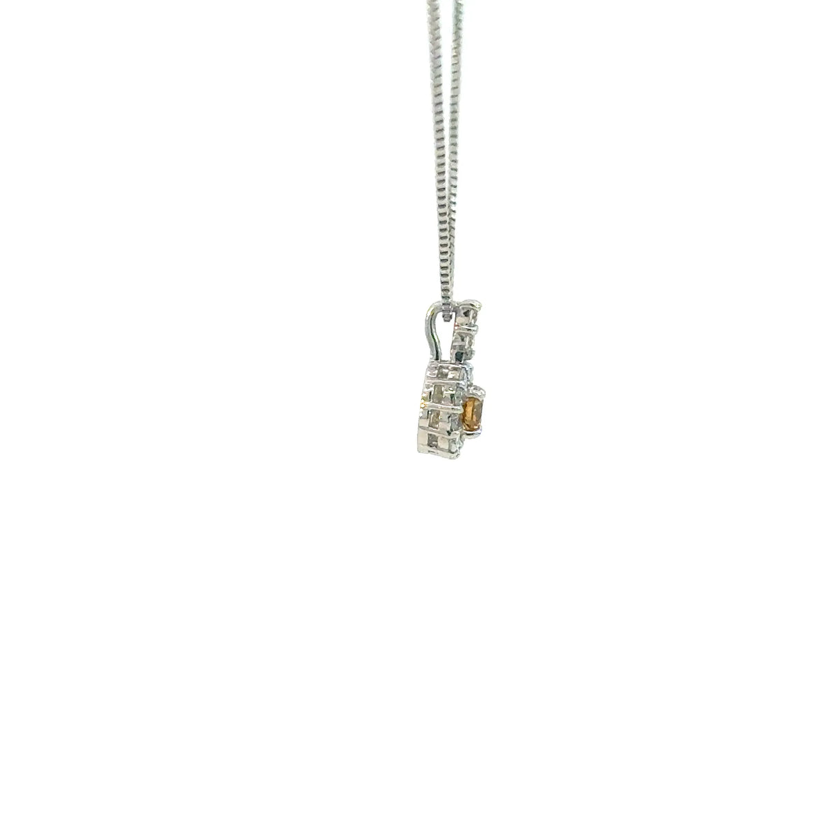 【限定1点】イエローダイヤモンド/ダイヤモンド プラチナネックレス(FDOY/0.1ct/グレーディングレポート付/4月誕生石)《JPDD2112》