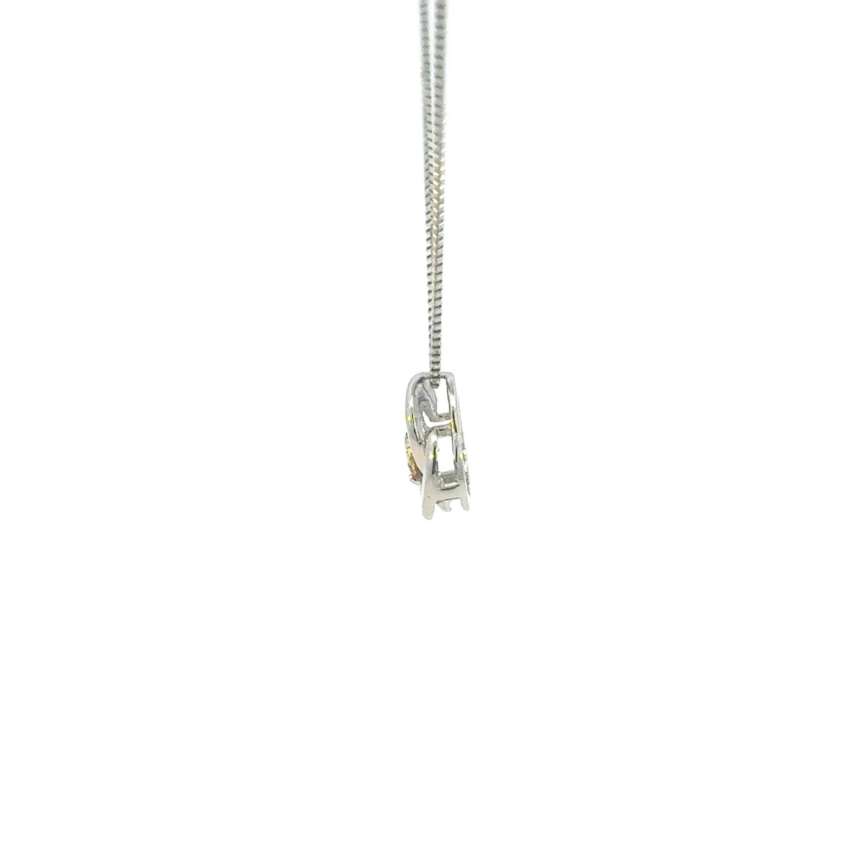 【限定1点】イエローダイヤモンド プラチナネックレス(FDOY/0.115ct/グレーディングレポート付/4月誕生石)《JPDD2113》