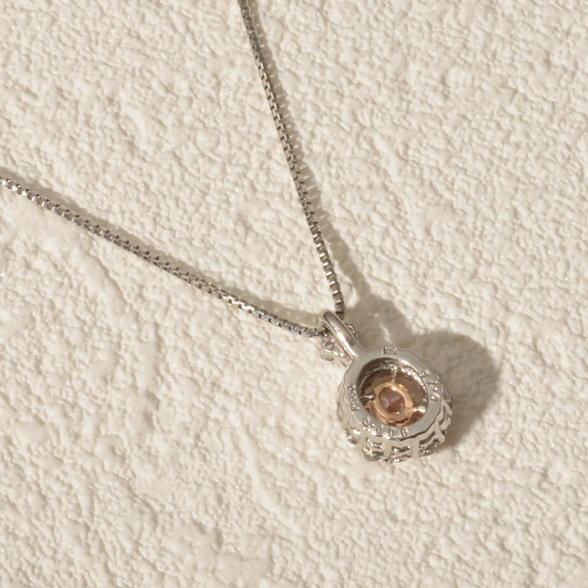 【限定1点】パープルダイヤモンド/ダイヤモンド プラチナ/K18ネックレス(FPP/0.095ct/グレーディングレポート付/4月誕生石)《JPDD2114》