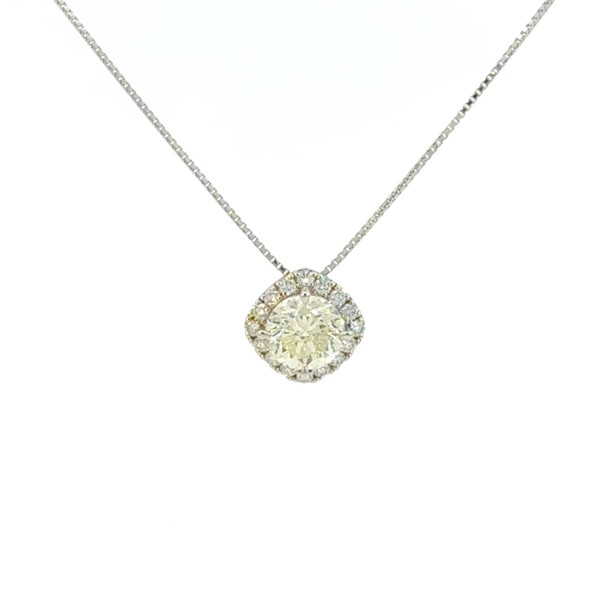 【限定1点】ダイヤモンド プラチナネックレス(2.143ct/M/SI2/GOOD/グレーディングレポート付/4月誕生石)《JPDD2122》