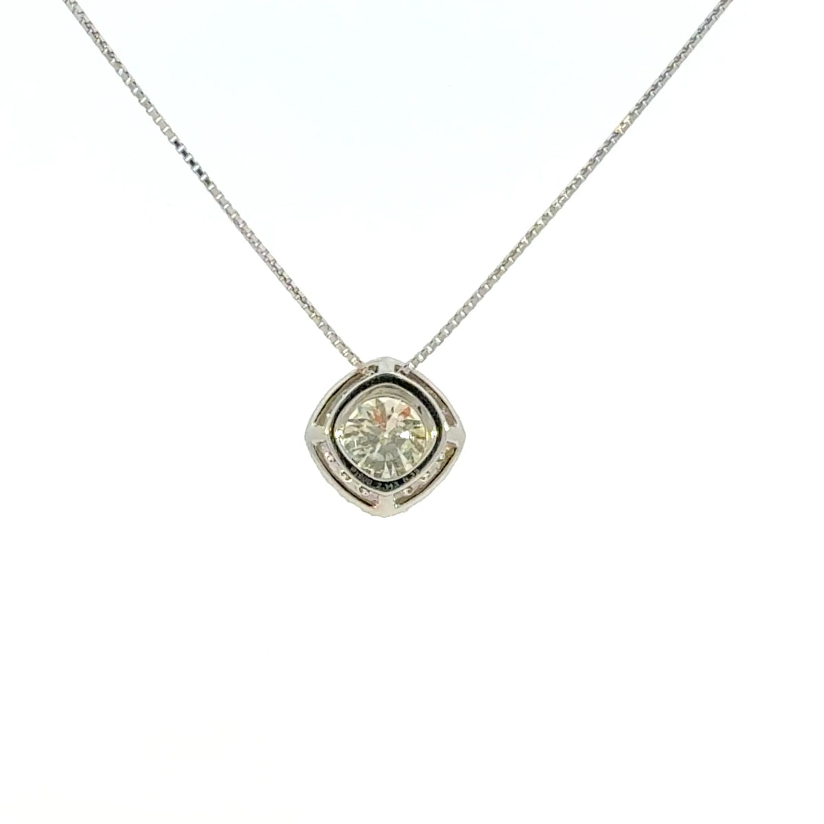 【限定1点】ダイヤモンド プラチナネックレス(2.143ct/M/SI2/GOOD/グレーディングレポート付/4月誕生石)《JPDD2122》