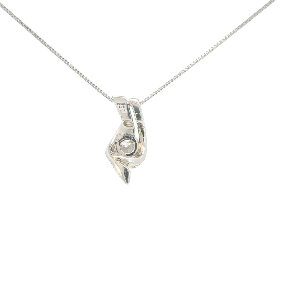 【限定1点】ダイヤモンド プラチナネックレス(1.019ct/G/I1/VeryGood/グレーディングレポート付/4月誕生石)《JPDD2123》