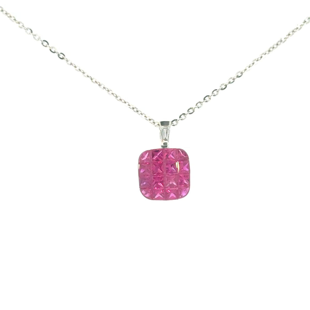 【限定1点】ルビー/ダイヤモンド K18ネックレス(計2.1ct/7月誕生石)《JPDN2131》