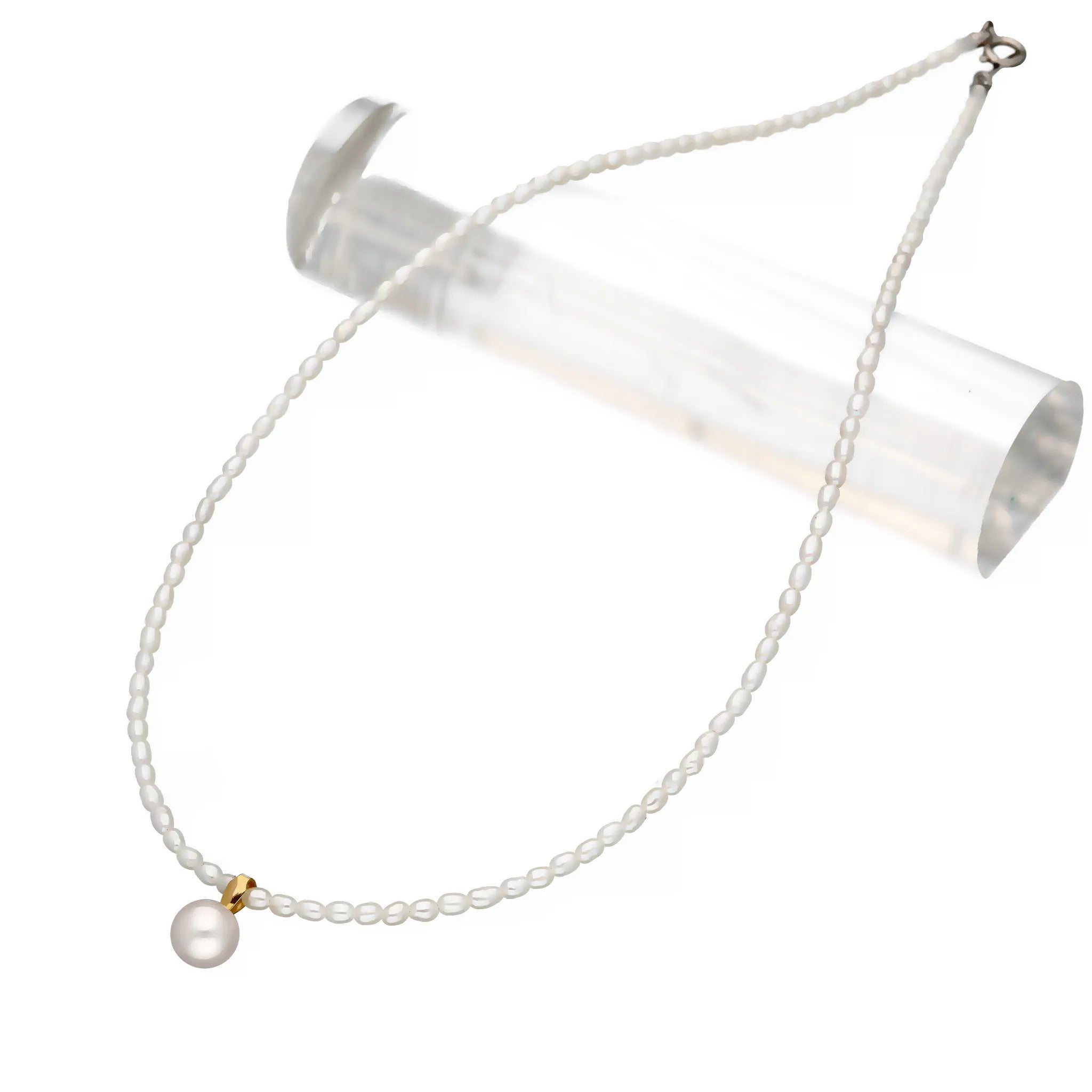 パール シルバーネックレス(アコヤパールトップ/淡水パール/K18)《JPDQ2047》