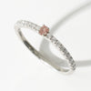 【限定1点】ピンクダイヤモンド プラチナリング(TINSEL ETERNITY/0.058カラット/Fancy Intense Pink/VS2/オーバルカット/4月誕生石)《JRGD2064》