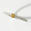 【限定1点】オレンジダイヤモンド プラチナリング(TINSEL ETERNITY/0.107カラット/Fancy Vivid Yellowish Orange/SI1/ペアシェイプ/4月誕生石)《JRGD2069》
