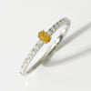 【限定1点】オレンジダイヤモンド プラチナリング(TINSEL ETERNITY/0.105カラット/Fancy Intense Yellowish Orange/SI1/オーバルカット/4月誕生石)《JRGD2070》