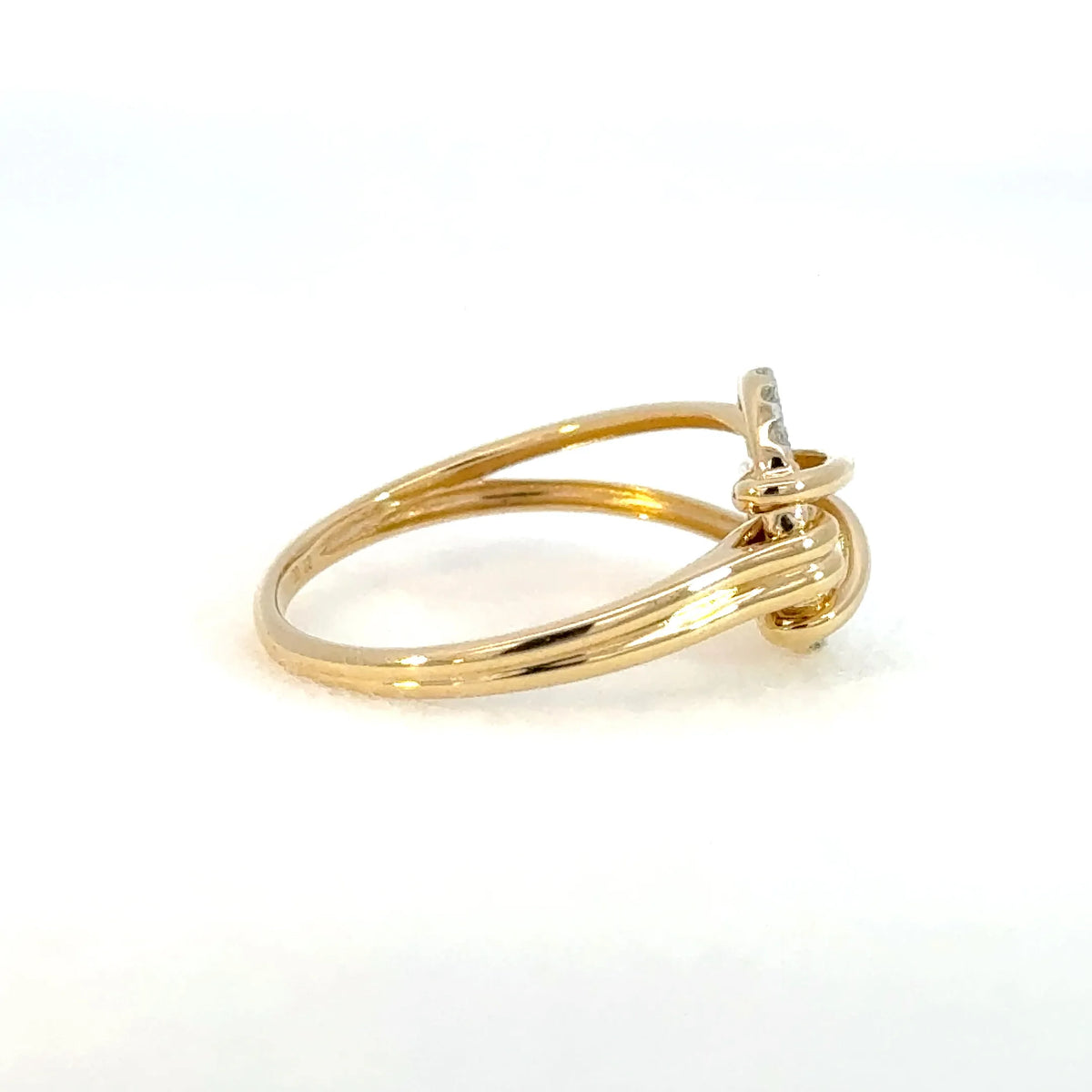 【限定1点】ダイヤモンド K18リング(計0.12ct/4月誕生石)《JRGD2078》