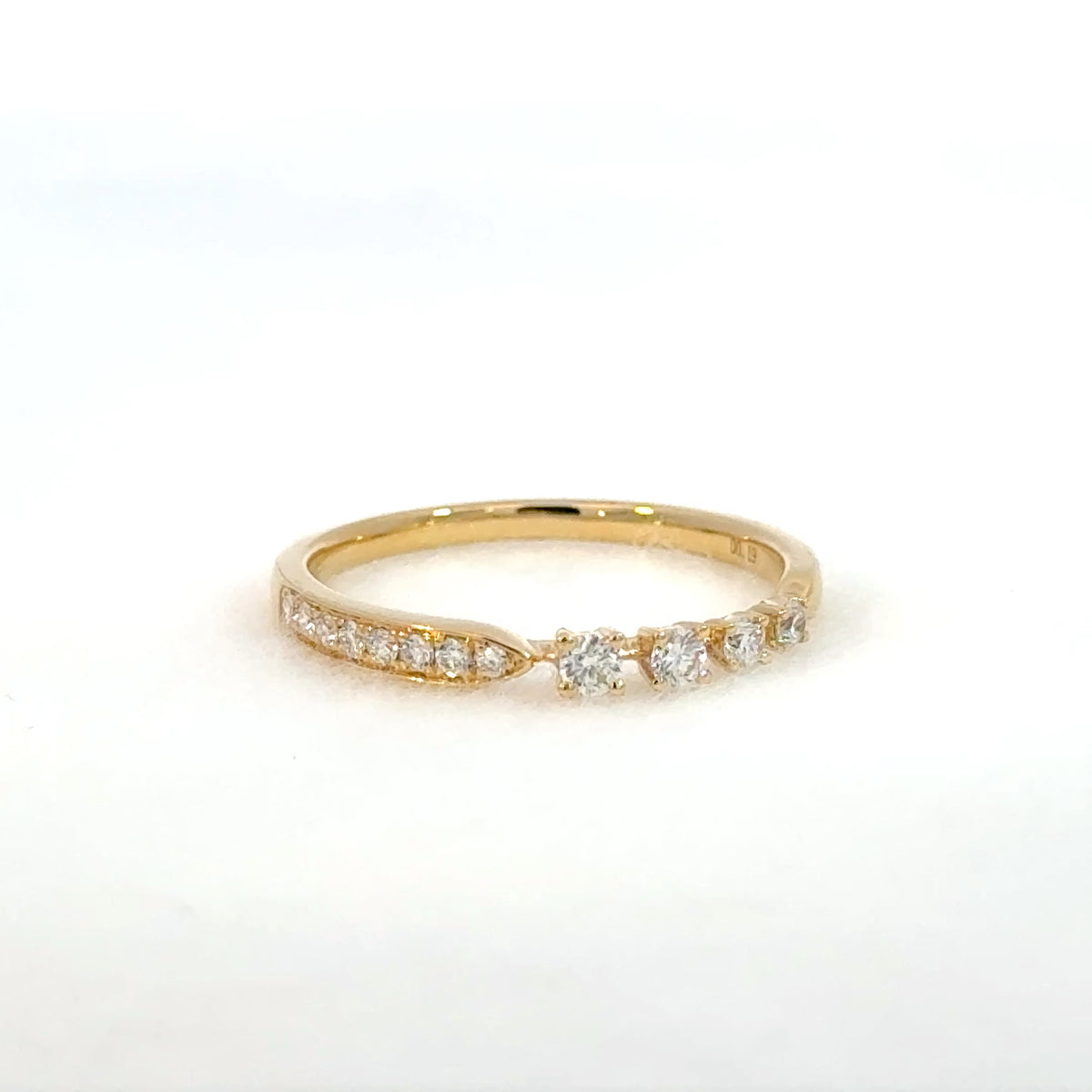 【限定1点】ダイヤモンド K18リング(計0.19ct/4月誕生石)《JRGD2096》