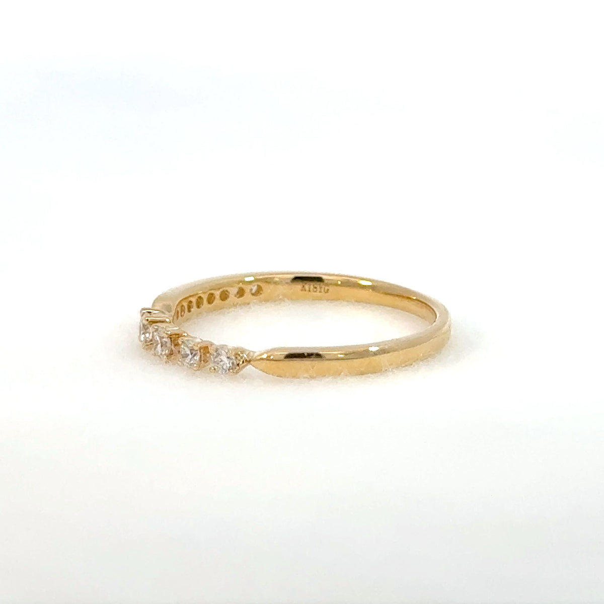 【限定1点】ダイヤモンド K18リング(計0.19ct/4月誕生石)《JRGD2096》