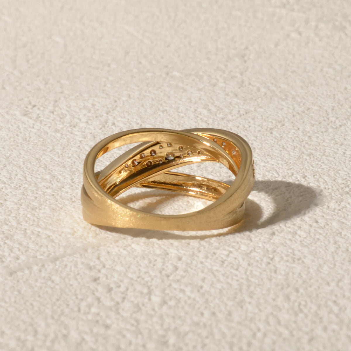 【限定1点】ダイヤモンド K18リング(計0.08ct/4月誕生石)《JRGD2098》