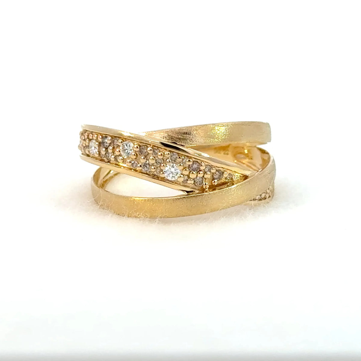 【限定1点】ダイヤモンド K18リング(計0.08ct/4月誕生石)《JRGD2098》