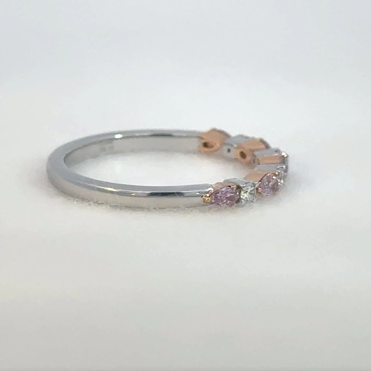 【限定1点】ピンクダイヤモンド/ダイヤモンド プラチナ/K18リング(FPP/計0.248ct/グレーディングレポート付/4月誕生石)《JRGD2119》