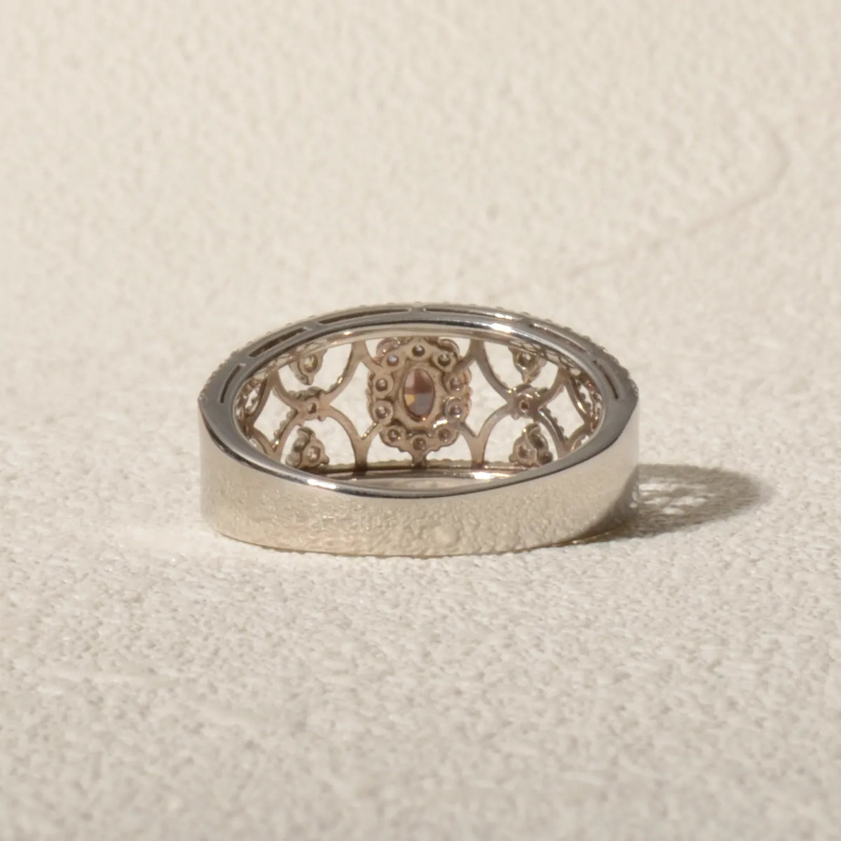 【限定1点】ピンクダイヤモンド/ダイヤモンド プラチナリング(FIOP/0.126ct/グレーディングレポート付/4月誕生石)《JRGD2120》