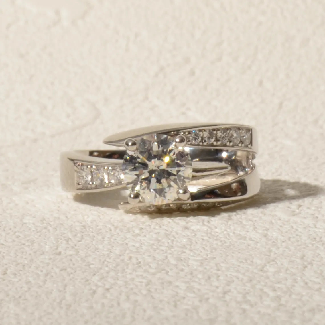 【限定1点】ダイヤモンド プラチナリング(1.217ct/L/SI2/EX/グレーディングレポート付/4月誕生石)《JRGD2124》
