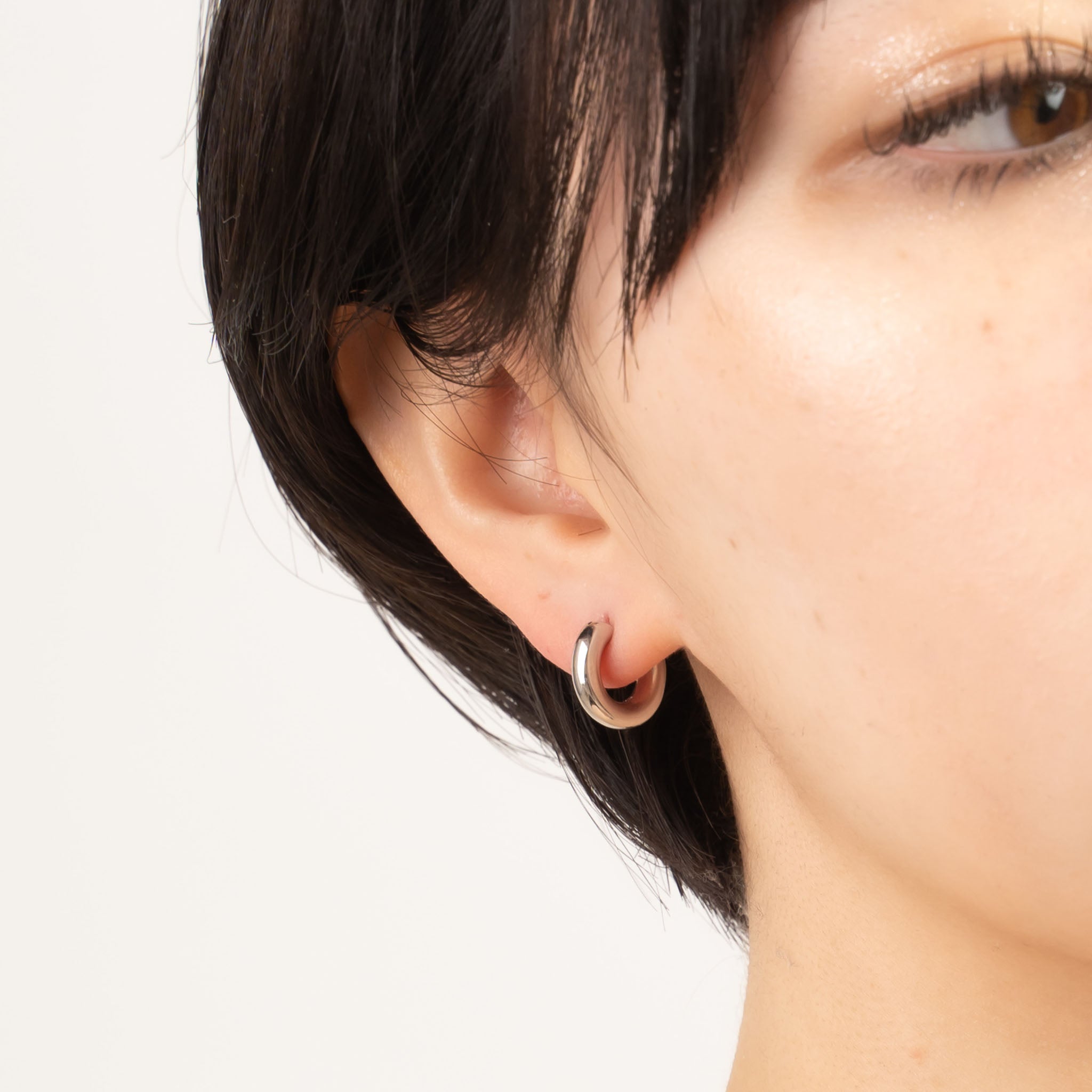 シルバーピアス(フープ/鏡面)《M0010025》