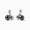 パール シルバーピアス(黒蝶真珠/8mm/6月誕生石)《M0010085》