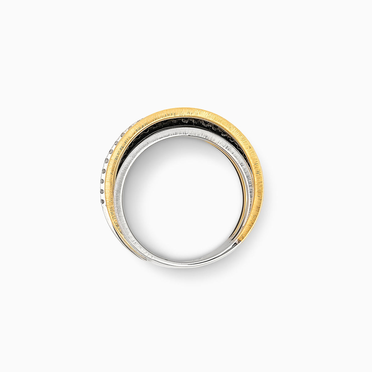 ダイヤモンド/ブラックダイヤモンド シルバー/K18リング(スリーカラー/4月誕生石)《M0010087》