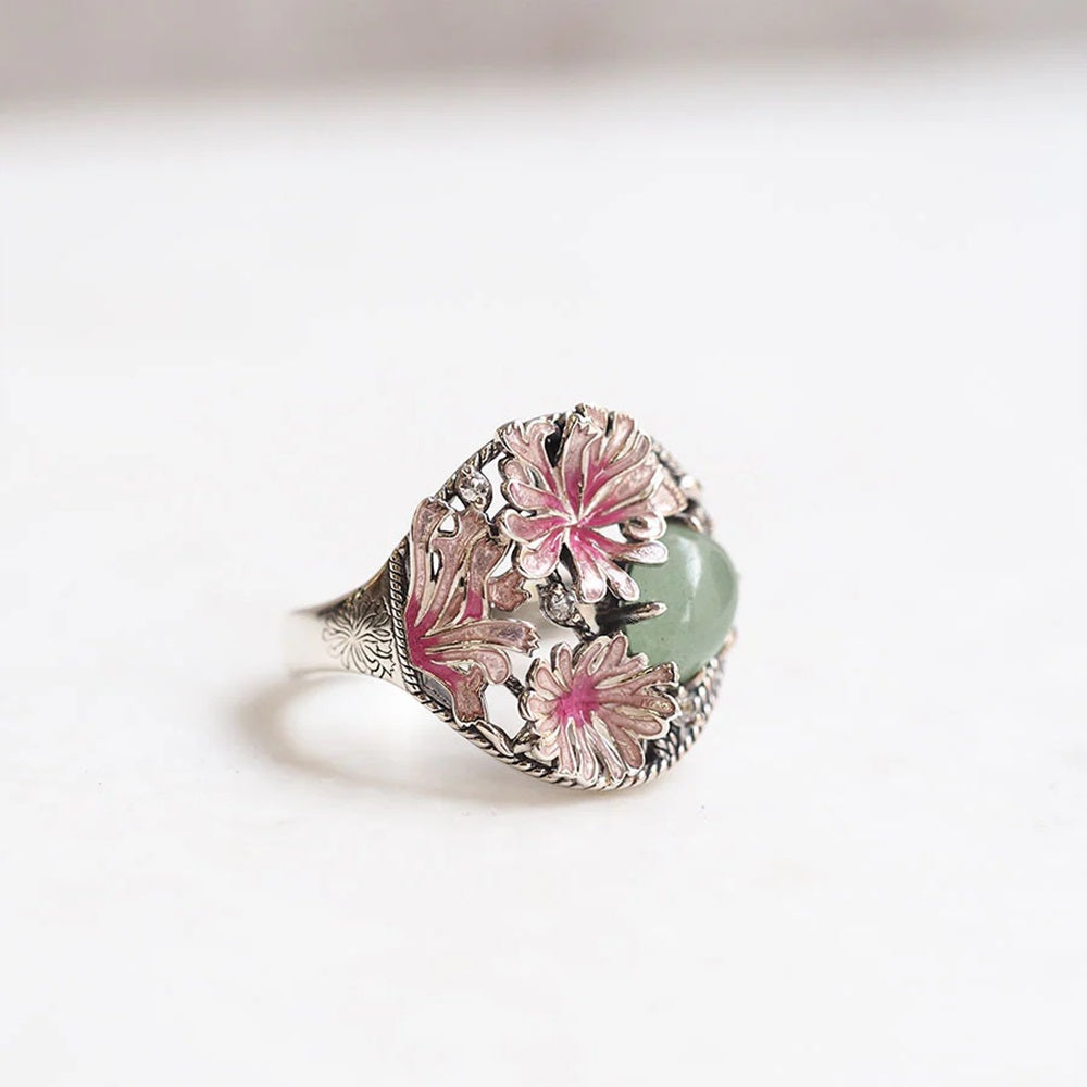 シルバー グリーンストーン リング グリーンジルコンシルバーリング0.594ctGreen Zircon 指輪