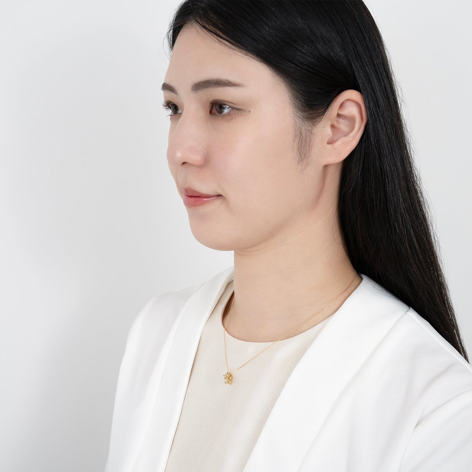 kyosera 京セラジュエリー ダイヤ 18K ネックレス ダイヤモンド K18ネックレス(ステーション/4月誕生石)《WPDD2020