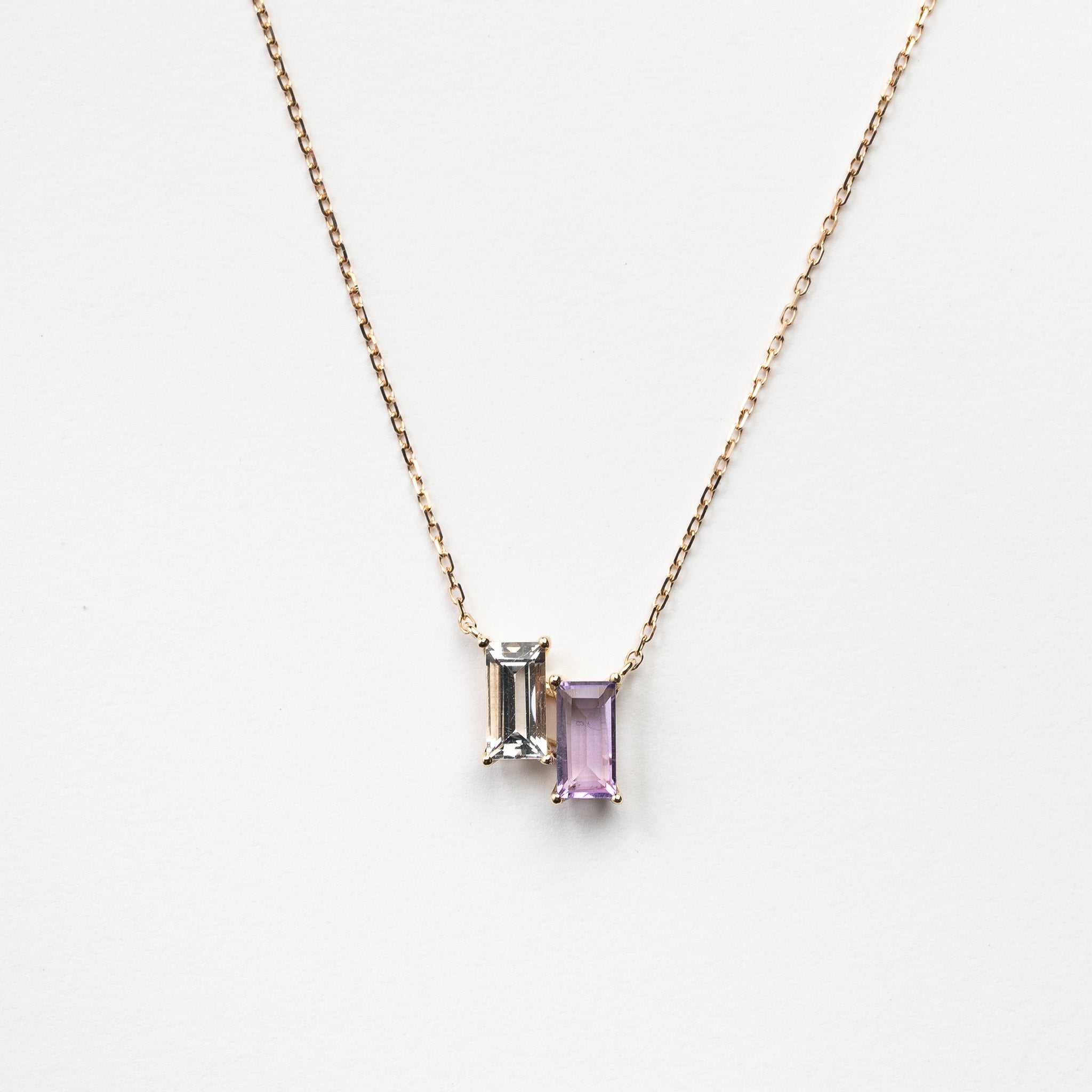 日本未入荷 ロッククリスタル/アメシスト K10ネックレス《M0060005 アクセサリー