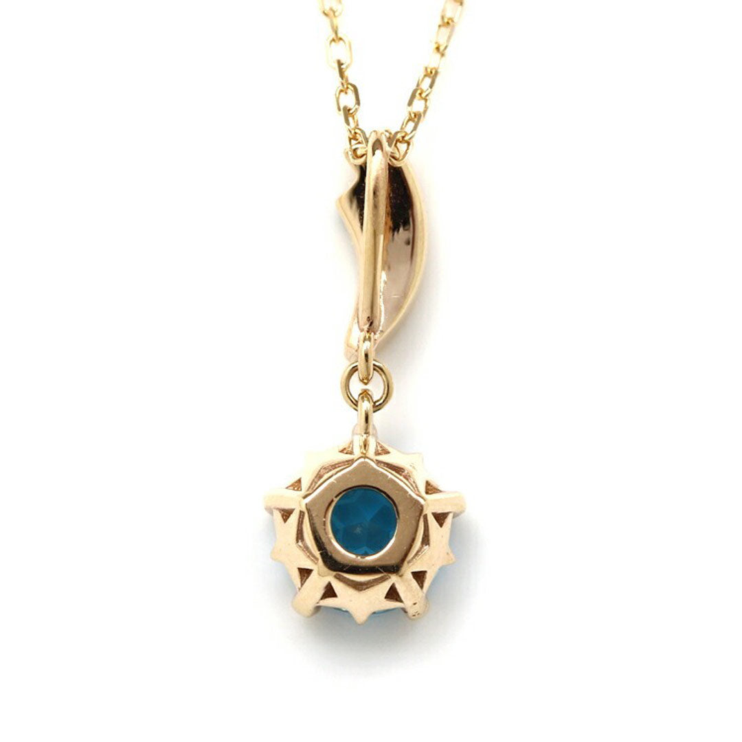 ★STAR JEWELRY★The planetネックレス10k ブルートパーズ ブルートパーズ K10ペンダント(スターインカット/【流れ星