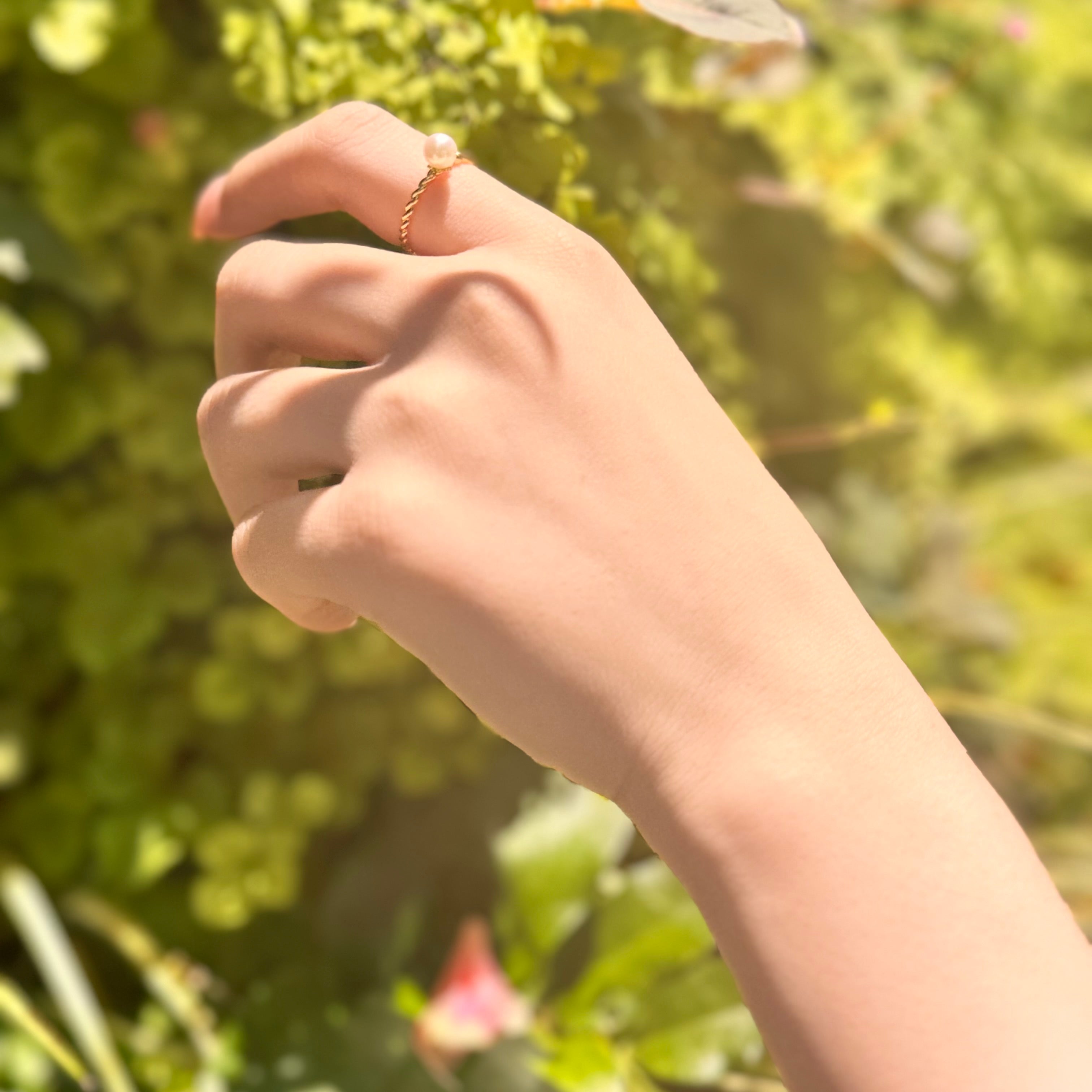 パール K18リング(アコヤ真珠/5mm/6月誕生石)〈M0110001〉