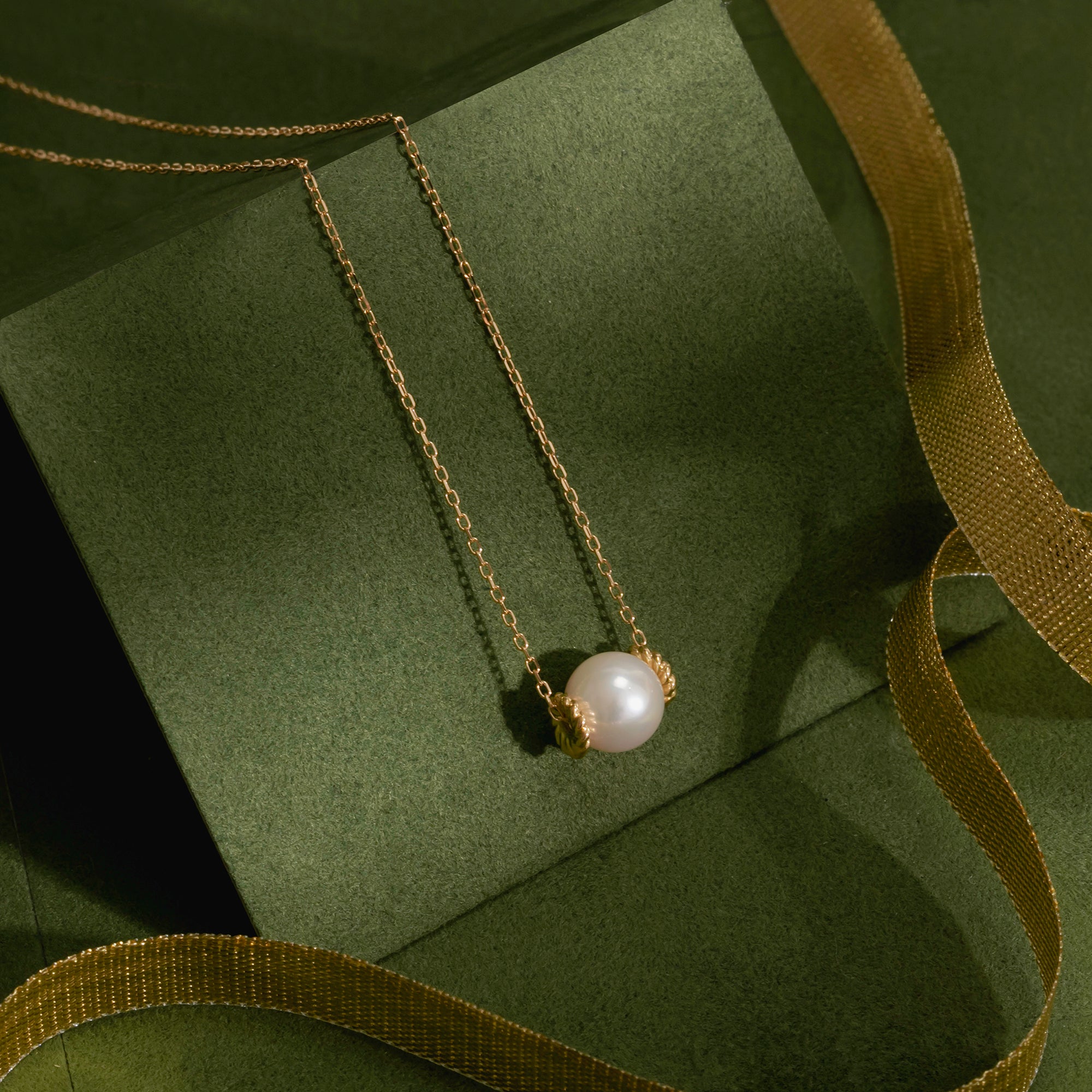 パール K18ネックレス(アコヤ真珠/8mm/6月誕生石)〈M0110002〉