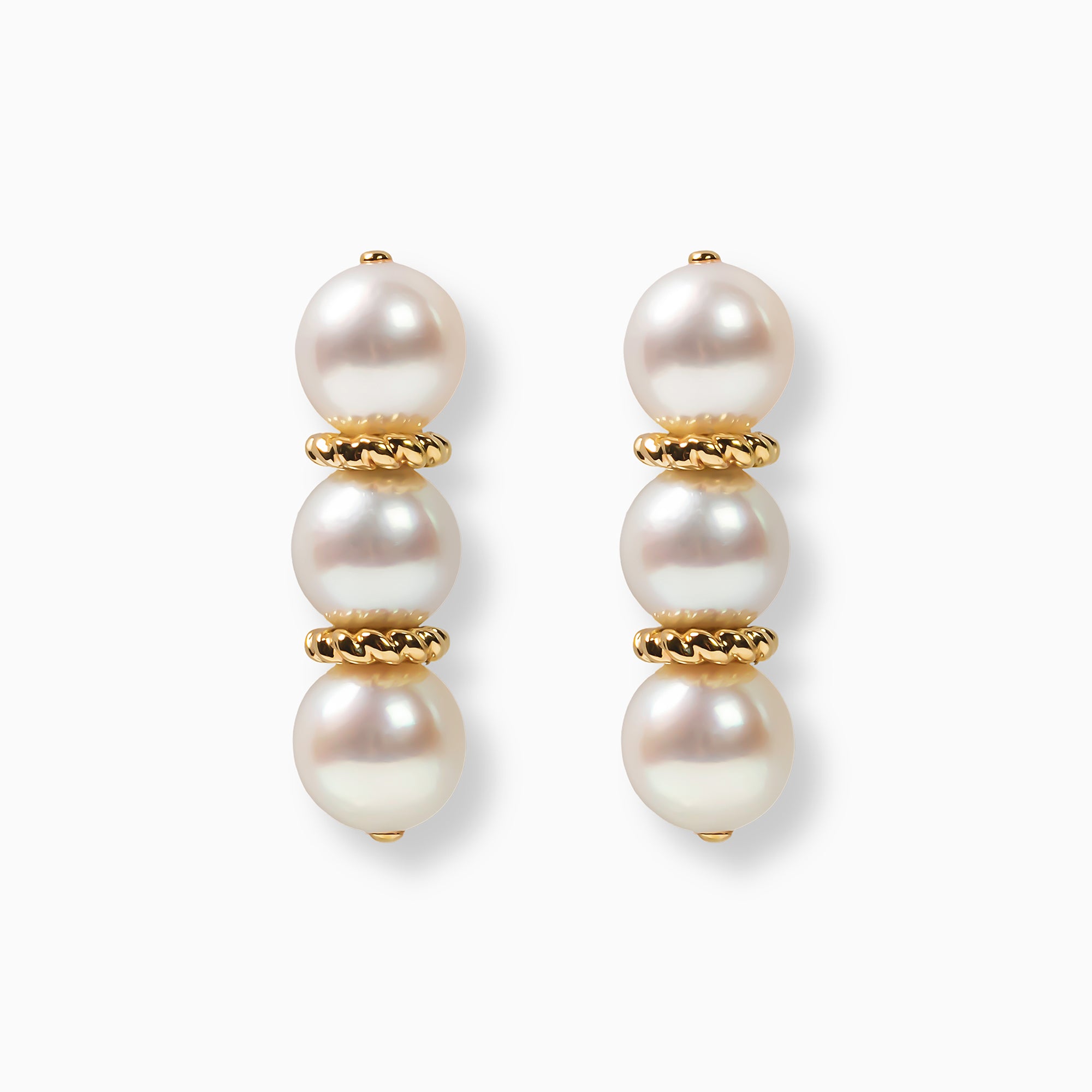 パール K18ピアス(アコヤ真珠/6.5mm/6月誕生石)〈M0110006〉